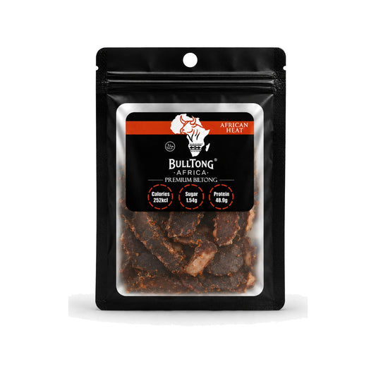 African Heat biltong 35g pack - BulltongAfrica halal South African biltong