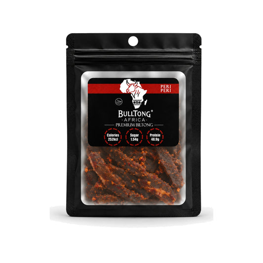 Peri-Peri biltong 35g pack - BulltongAfrica halal South African biltong